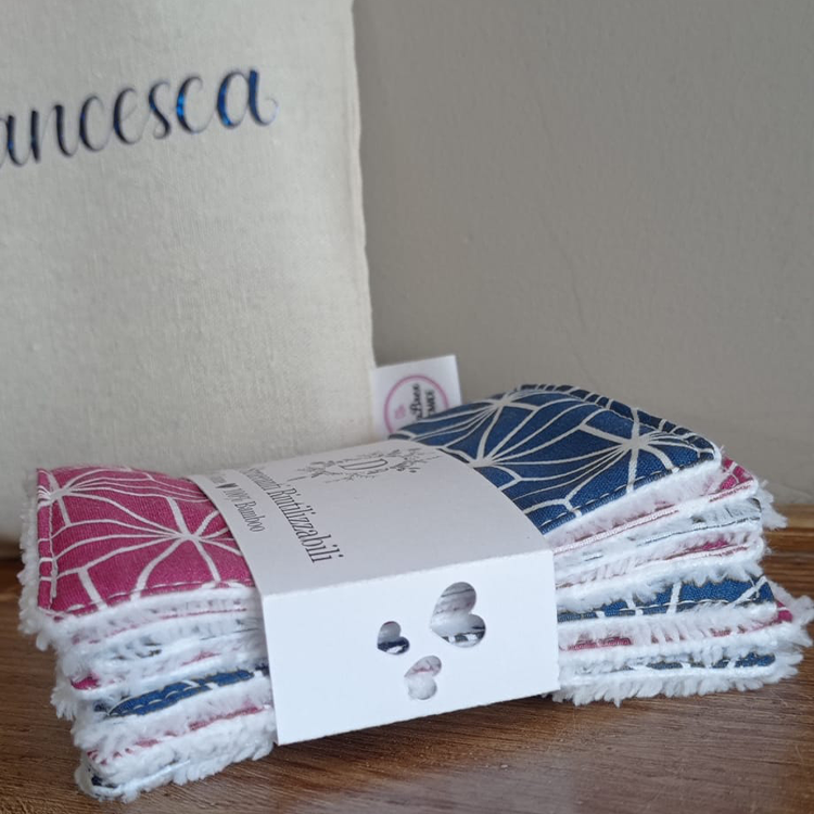 Set di 7 Salviettine per il Viso + Sacchetto Personalizzato