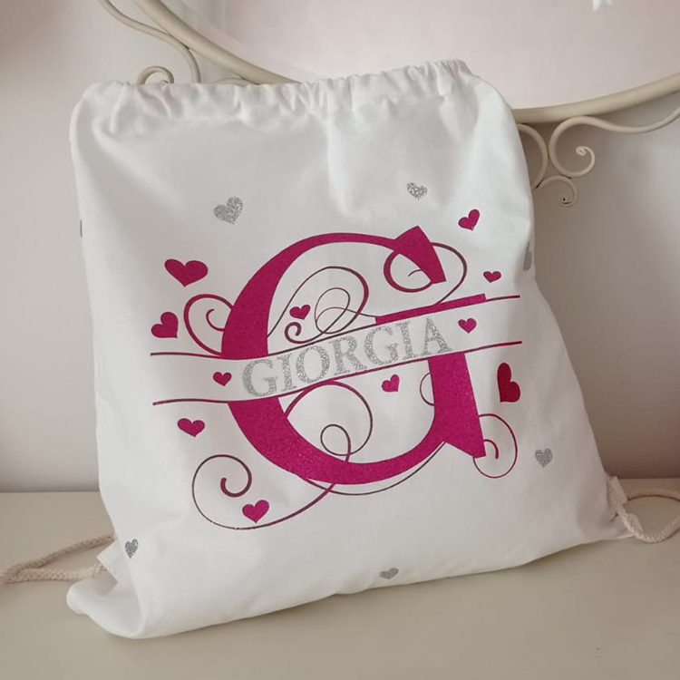 Kindergarten Backpack, Gym Bag to be Personalized with Initial and Name