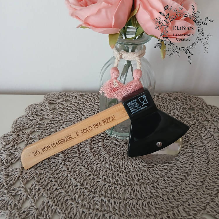 Ascia Taglia Pizza personalizzata inciso a laser