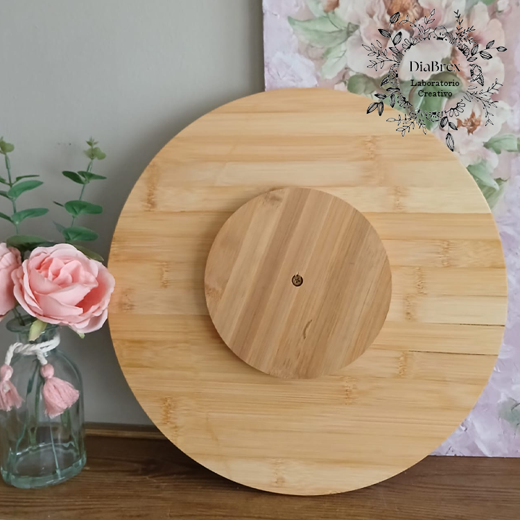 Vassoio Girevole in bambù da personalizzare