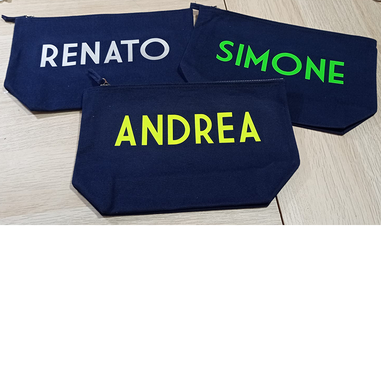 Pochette - Astuccio - Custodia in Tela di Cotone Personalizzata per Uomo/Ragazzo