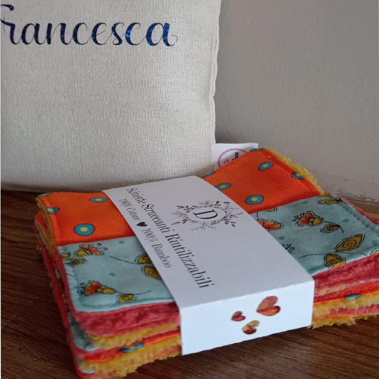 Set di 7 Salviettine per il Viso + Sacchetto Personalizzato