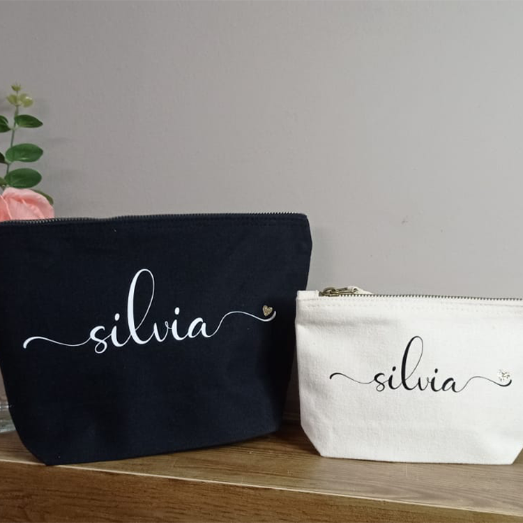 Set of 2 Clutch Bags - Case - Personalized Cotton Case