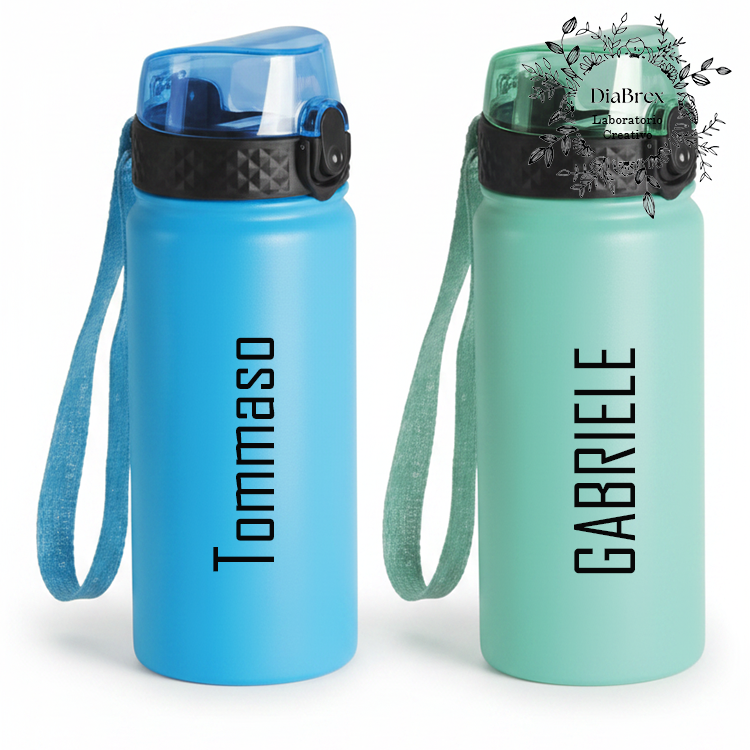 "ASILO" Borraccia Termica in Acciaio Inossidabile 550 ml - Personalizzata Incisa a Laser