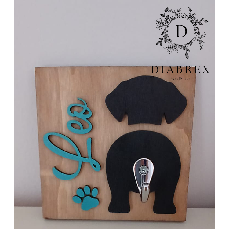Personalized hanger for your four-legged friend's leash