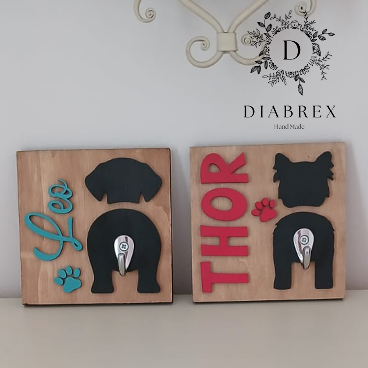 Personalized hanger for your four-legged friend's leash