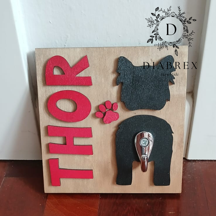 Personalized hanger for your four-legged friend's leash