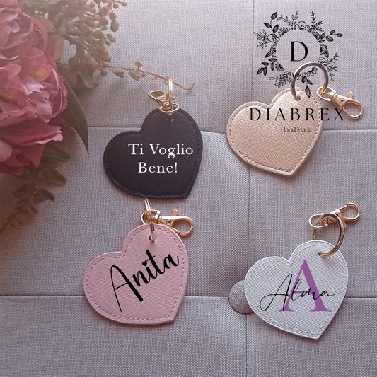 Portachiavi a Cuore Personalizzato, Ideale come Bomboniera, Segnaposto, Laurea, Regalo per la Mamma, uomo, ragazzo, ragazza, donna