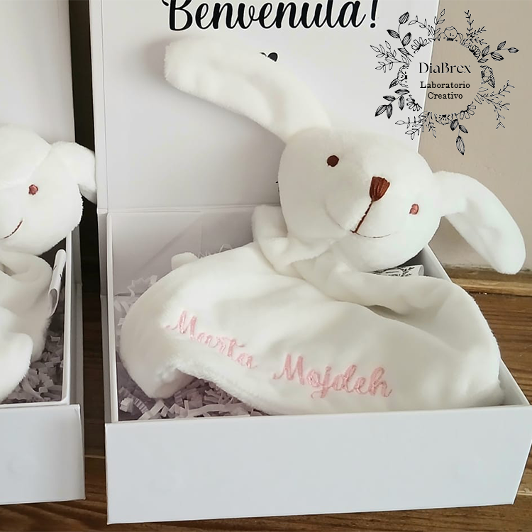 Personalized machine-embroidered comforter