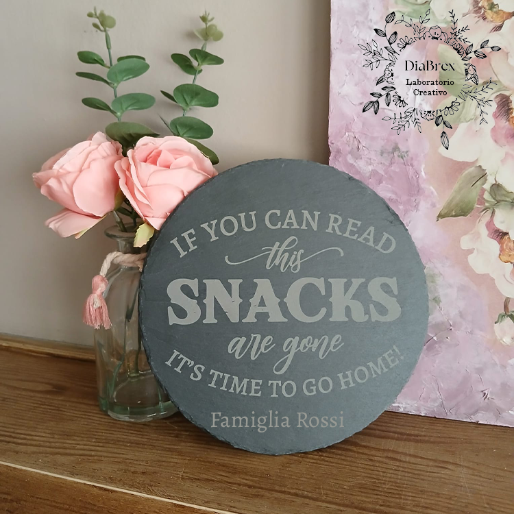 Piatto per Snacks in Ardesia da personalizzare