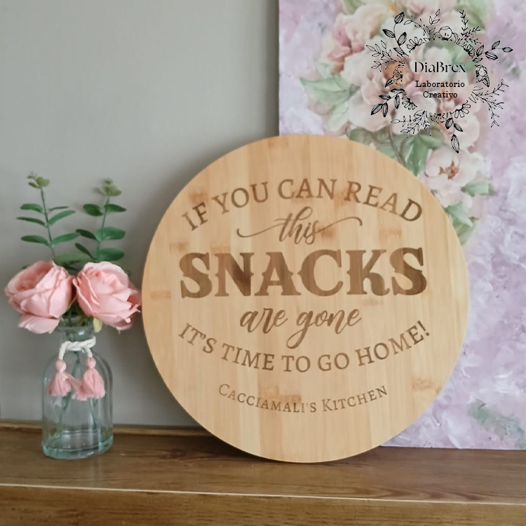 Vassoio Girevole in bambù da personalizzare