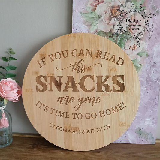 Vassoio Girevole in bambù da personalizzare