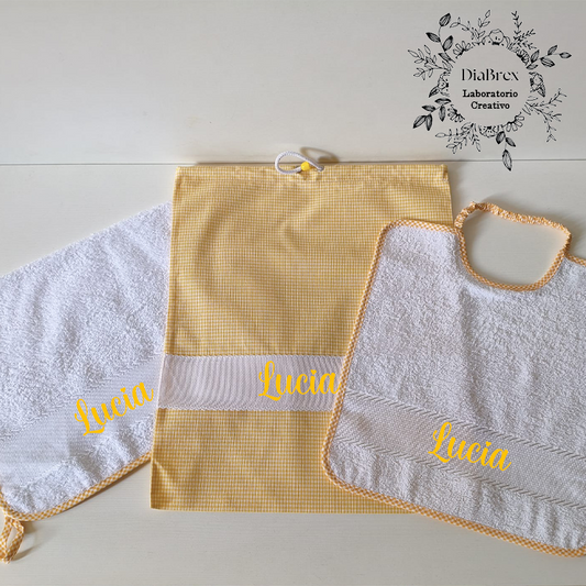 "COLOR" Set Asilo Personalizzato - Ricamato a Macchina