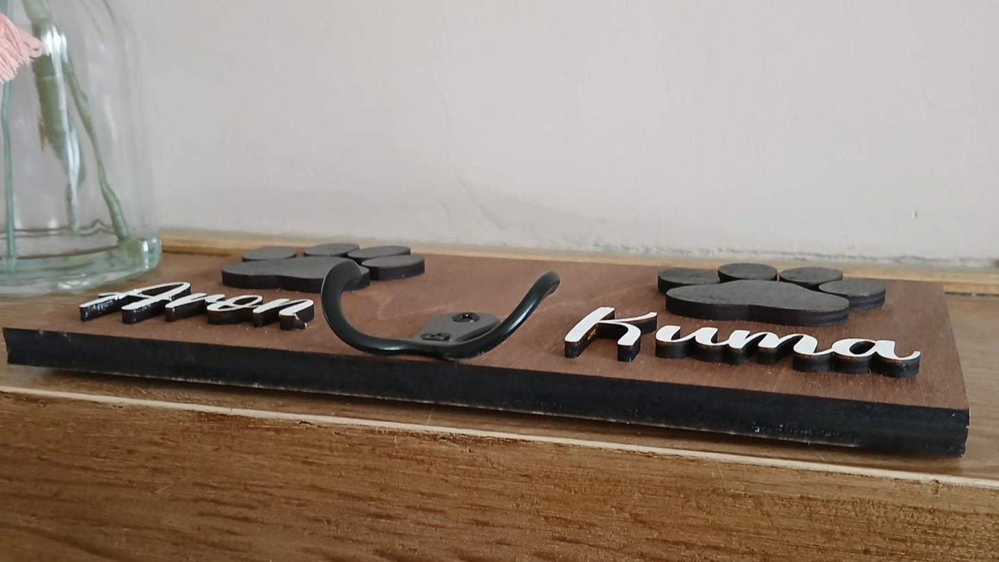 Personalized hanger for your four-legged friend's leash