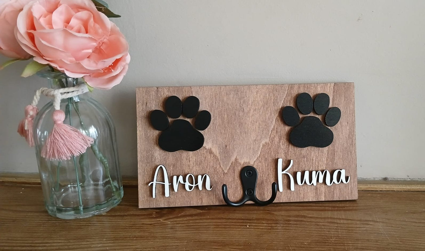 Personalized hanger for your four-legged friend's leash