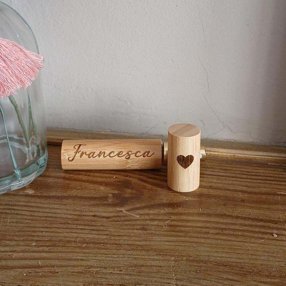 Porta Profumo in Bambù Personalizzato con incisione a Laser